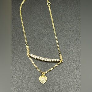 Gold Heart Pendant Bracelet💖